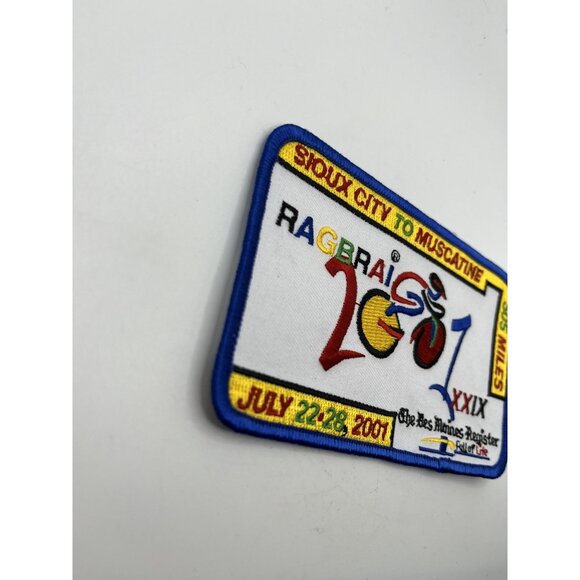 2001 RAGBRAI XXIX Sew on Patch Des Moines Iowa Cycling Biking - Picture 8 of 16